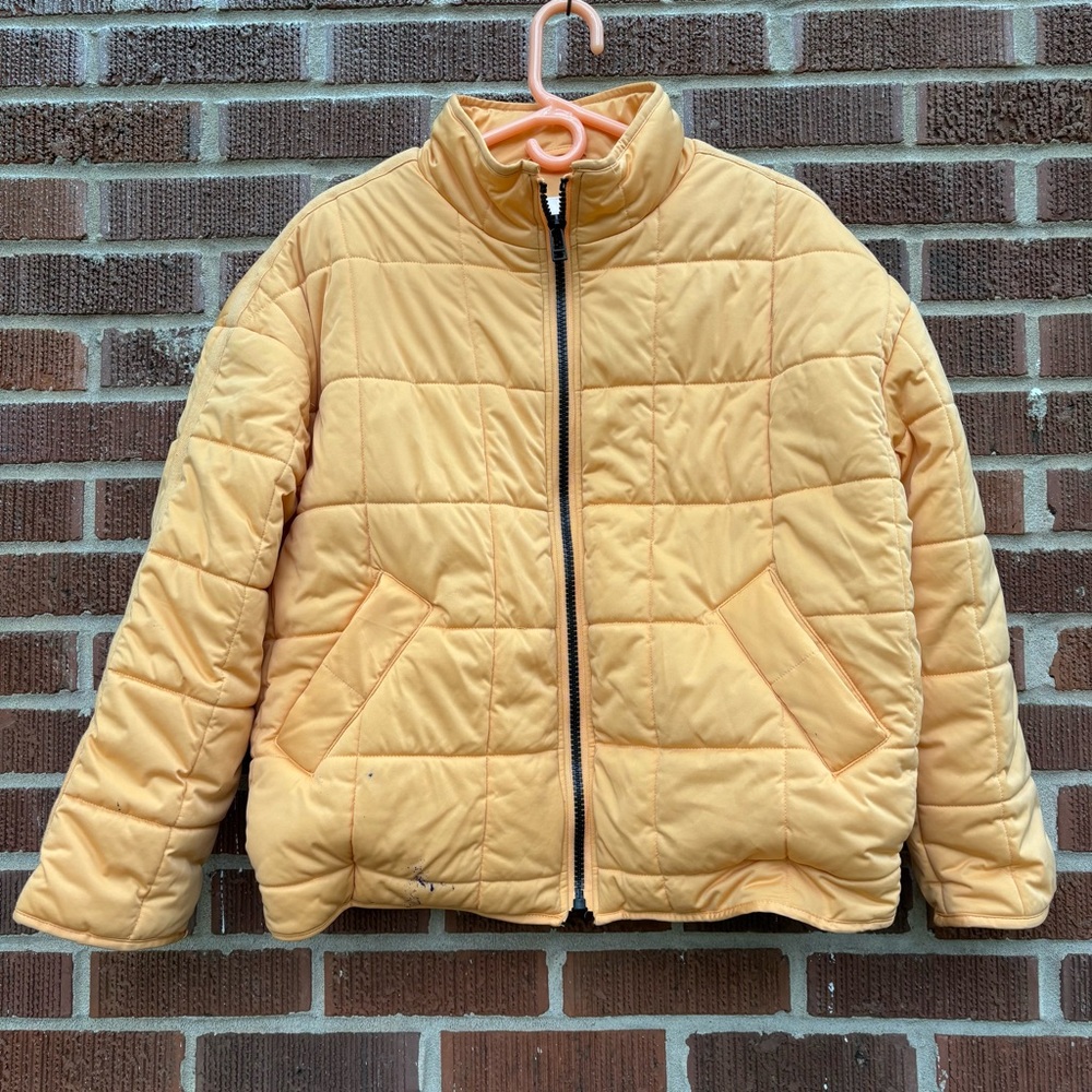 Avec Les Filles Women's Oversized Water Resistant Puffer Jacket In Orangescile S